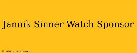 sinner watch sponsor|jannik sinner watches.